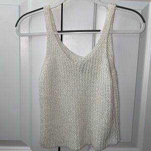 Off-White Crochet Tank